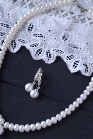 Робота Комплект з натуральних перлів високого класу з Майоркою