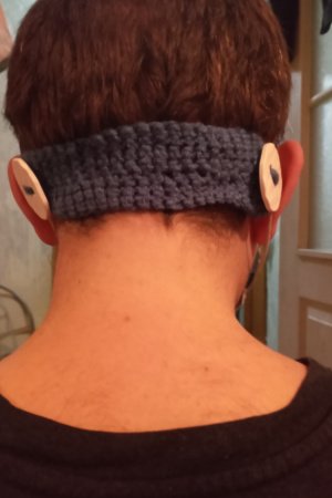 Работа Адаптер для маски для вязания крючком / наушник