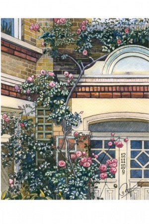 Работа Картина для декора – 29х42 см, архитектура, городской пейзаж