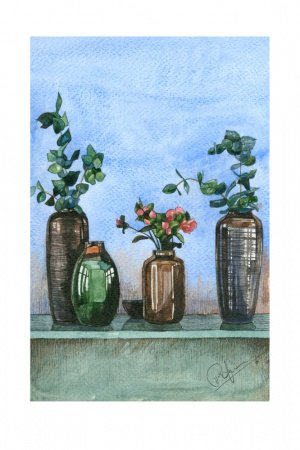 Работа Дизайнерская картина – 21х29 см, постер на стену, натюрморт