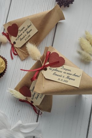 Работа Бонбоньерки для гостей комплимент гостям на свадьбу арт. 