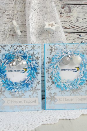 Работа Корпоративные открытки с лого компании 