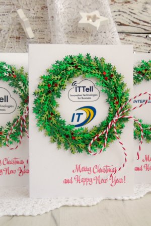 Робота Корпоративні листівки з лого у віночку