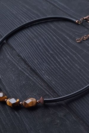 Робота Кольє- чокер з тигрячого ока "Рік тигра -16"