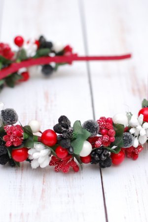 Работа Обруч ободок под вышиванку бело-красно-черный