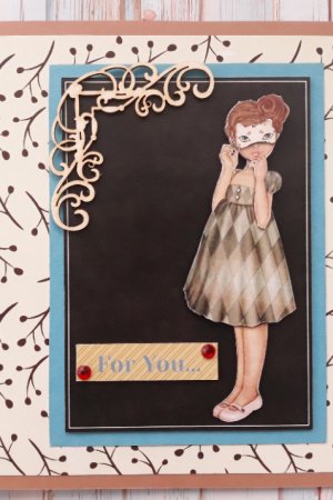 Работа 3D открытка "Маска" маскарад