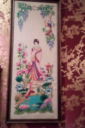 Работа 5 вышитых картин одним лотом.