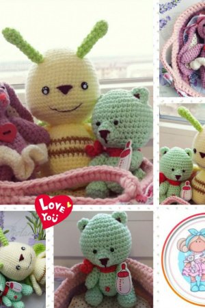 Робота Бджілка, Ведмедик і Зайчик у кошику!