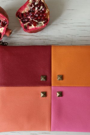 Работа Клатч летний розово-оранжевый