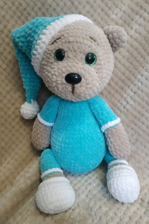 Работа Мишка соня. Мишка амигуруми