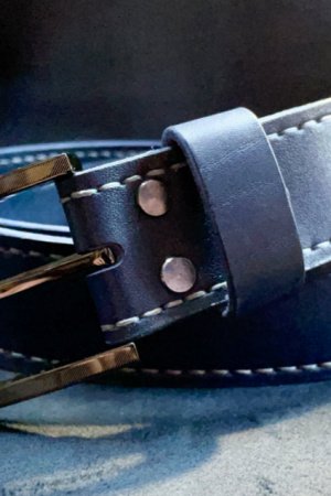 Робота Шкіряний ремінь синій, шкіряний ремінь