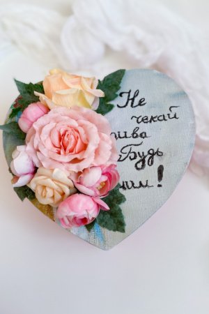 Работа Сердце-валентинка.Подарок на валентина.100 причин почему люблю