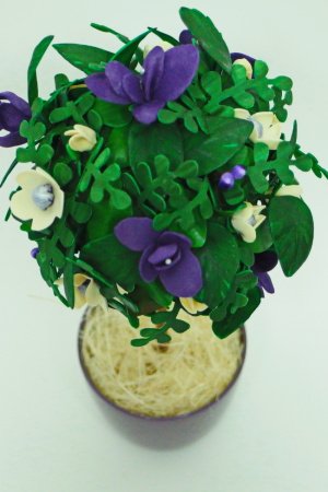 Робота Інтер'єрна композиція у фіолетовому кашпо