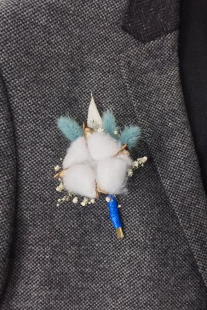 Робота Бутоньєрка з сухоцвітами на весілля. АРТ. 1129