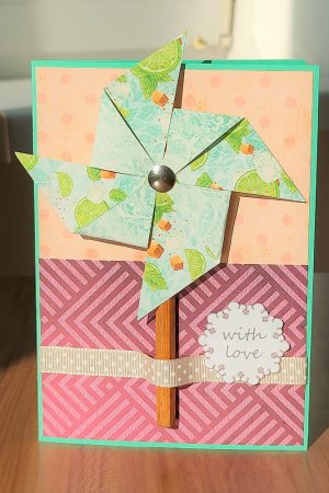 Работа Открытка "Ветер свежести" , вертушка