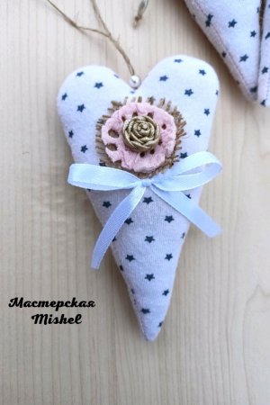 Работа Текстильное сердце Тильда. Декор на 14 февраля 