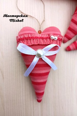 Работа Сердце Тильда. Валентинка. 14 февраля. Сердечко из ткани. 