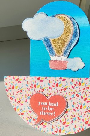 Работа Открытка-качалка "Мне бы в небо" , воздушный шар