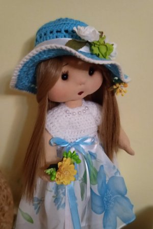 Работа кукла интерьерная текстильная