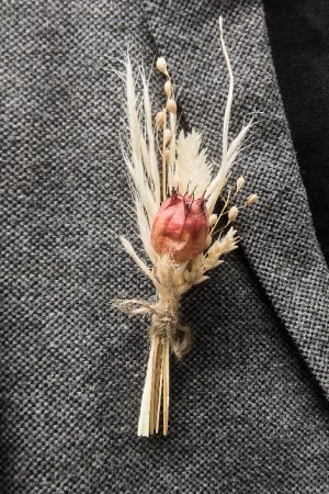 Работа Свадьба в стиле рустик, бутоньерки с сухоцветами,