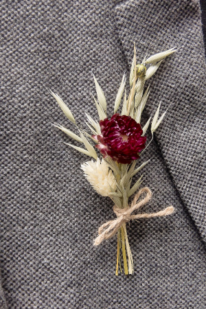 Работа Бутоньерки в стиле рустик, бутоньерки из сухоцветами