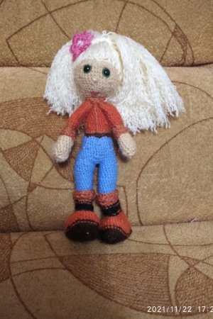 Работа Кукла Оля вязаная крючком