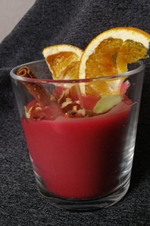 Работа Свеча в стакане "Глоток глинтвейна"