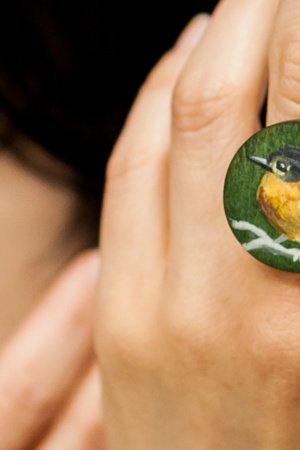 Робота Дерев'яне кільце "Жовтогрудка"