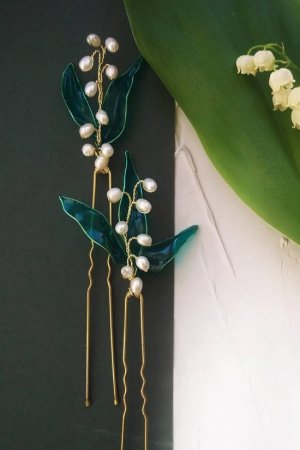 Работа Заколка цветочная