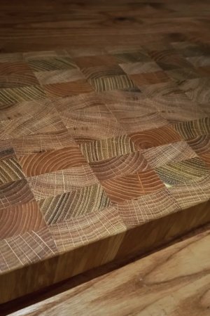 Работа Торцевая доска прямоугольная из дуба