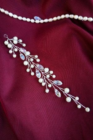 Работа Веточка в свадебную прическу невесты, выпускницы, украшение