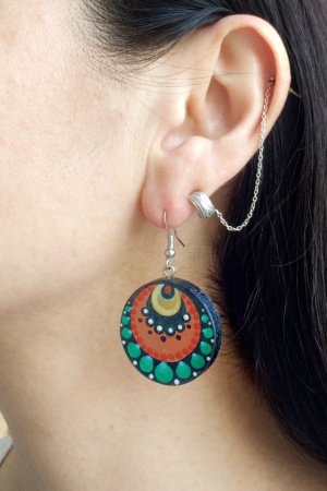 Работа Деревянные серьги "Украса"