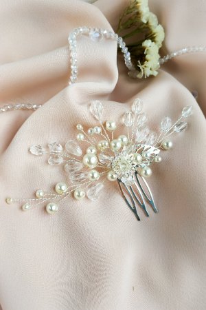 Работа Гребень в прическу, украшение для волос невесты на свадьбу