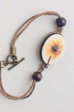 Работа Браслет "Подсолнух"
