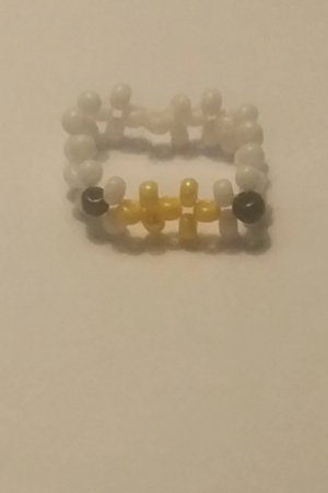 Робота Кільце з бісеру, кільце гусак, кільце хрестиком,