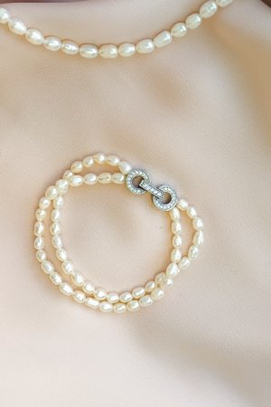 Робота Браслет з натурального річкового жемчуга, браслет з перлів