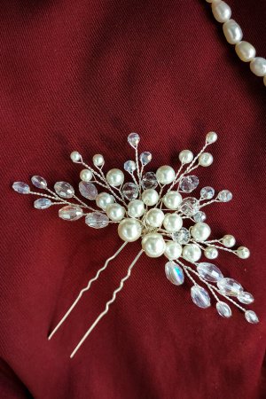 Работа Украшение заколка на выпускной, свадьба, для невесты