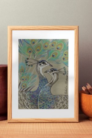 Робота Інтер'єрна Картина Два павичі