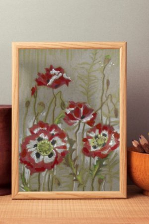 Работа Красные маки