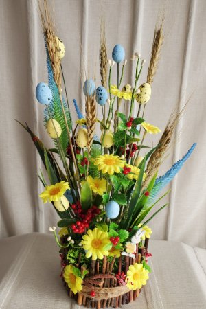Работа Пасхальная композиция (букет)