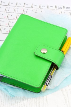 Работа Кожаный планер зеленый (Pocket)