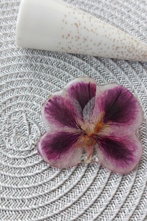 Работа Брошка ручной работы Пеларгония