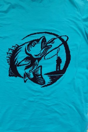 Работа Ручная вышивка на футболке, подарок рыбаку