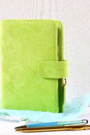 Работа Замшевый планер / блокнот "Нежная зелень" (Personal)