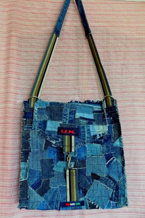 Работа Джинсовая сумка-боро