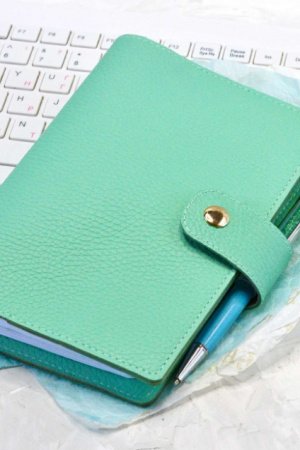 Работа Кожаный блокнот / планер. Ментол (Personal)
