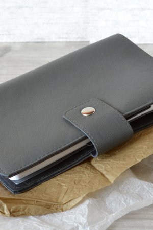 Работа Кожаный планер / блокнот, Серый (Personal)