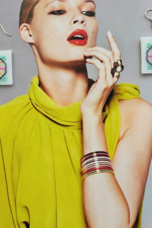 Работа Вышитые сережки "Лимонные"