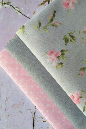 Робота Набір -половинка бавовни для рукоділля сіро-рожевий