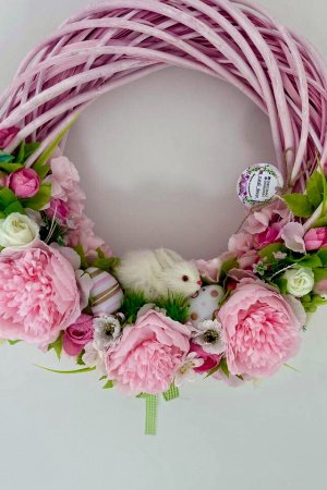 Робота рожевий інтер‘єрний віночок